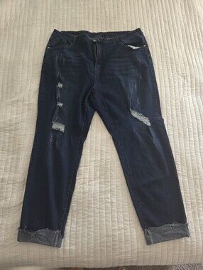 Shein Dark Blue Distressed Women’s Jeans Size 22W/4x